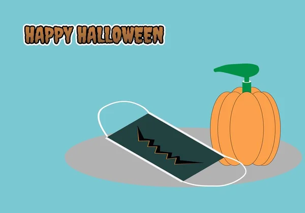 Conceptos Feliz Halloween Nueva Normalidad — Vector de stock