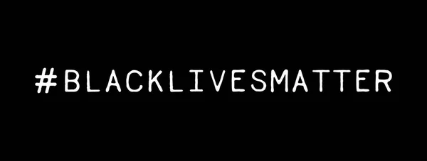Social Media Black Lives Matter Hashtag Zwarte Achtergrond — Stockvector