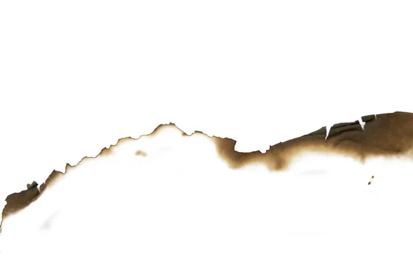 Beyaz Arkaplanda Boş Kopyalama Boşluğu ile İzole Yanmış Kağıt Deseni