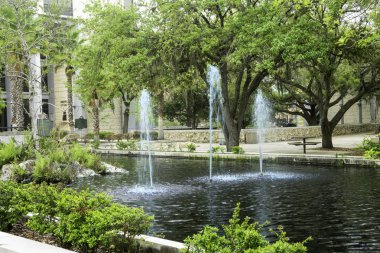 Fountain in Downtown Gainesville, Florida clipart