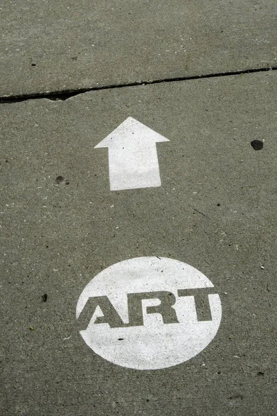 Sign Art Downtown Akron Ohio — Stock Photo, Image