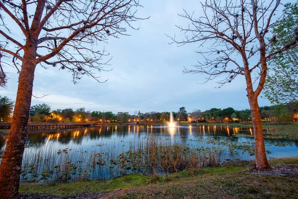 Lake Lily Maitlandu Předměstí Orlanda Floridě — Stock fotografie