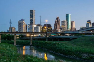 Texas 'ta Houston Skyline manzarası