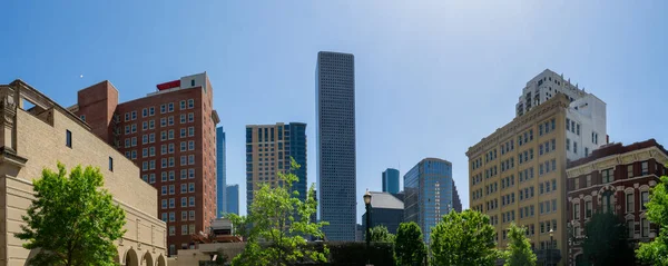 Kilátás Belvárosra Houston Skyline Texasban — Stock Fotó