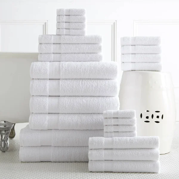 Close Soft Cotton Terry Towel Set — Stock Photo, Image