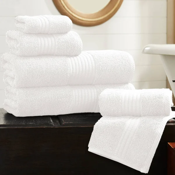 Close Soft Cotton Terry Towel Set — Stock Photo, Image