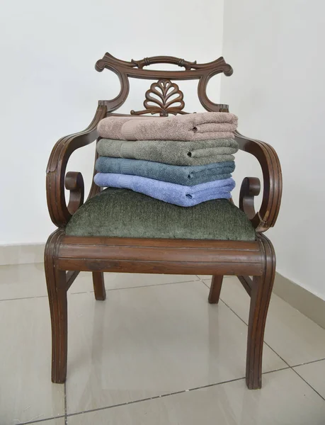 Soft Cotton Towel Cerrar Una Toalla Hotel Toalla Spa — Foto de Stock