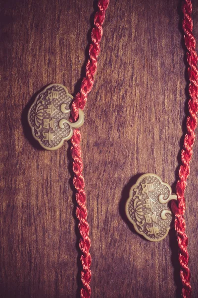 China Één Tekenreeks Armband Met Gelukkige Houten Kraal — Stockfoto