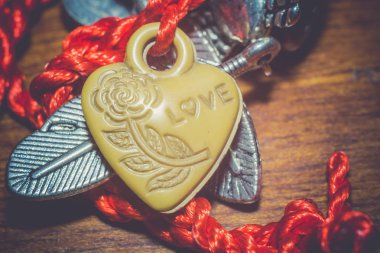 Çin bir dize bilezik ile şanslı ahşap boncuk.