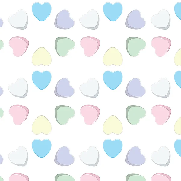 Valentines Day Lovely Candies Sweet Colorful Hearts — Stock Vector