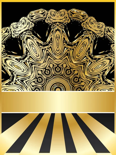 Декоративный Фон Декоративными Золотистыми Цветочными Элементами — стоковый вектор