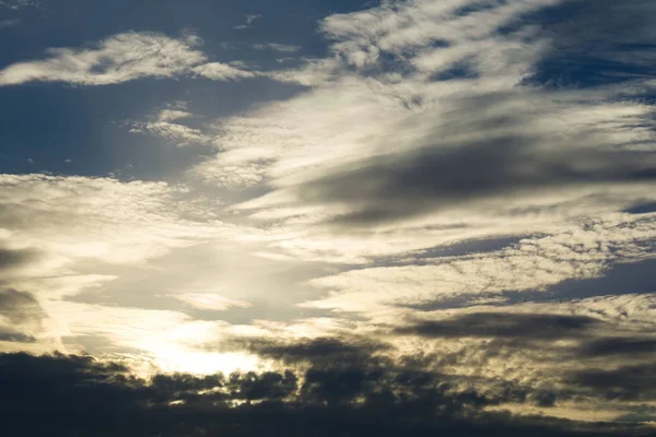 Cielo Azul Pacífico Con Nubes Blancas Paisaje — Foto de Stock