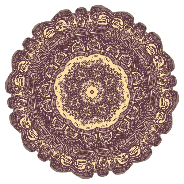 Orientale Ornamento Grunge Mandala Decorativo Design Sfondo — Vettoriale Stock