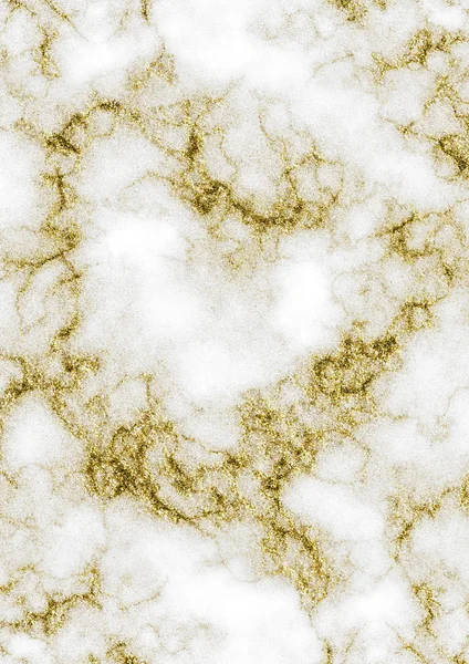 Grunge Detaillierter Weißer Marmor Mit Goldglitzernder Textur Als Abstrakter Hintergrund — Stockfoto