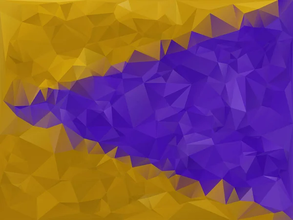 紫と金色の多角形の様式化された幾何学的な背景 — ストックベクタ
