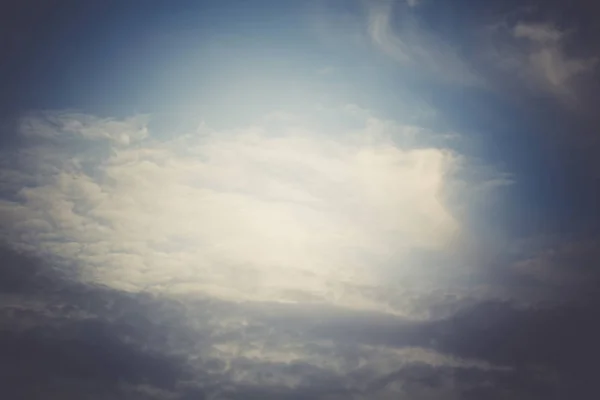 Cielo Azul Pacífico Con Nubes Blancas Paisaje Filtrado — Foto de Stock