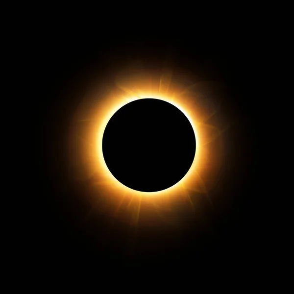抽象的日食背景与3D 渲染耀斑 — 图库照片