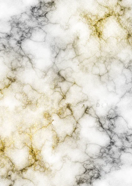 Grunge detailed white marble with gold glitters texture as abstract background.