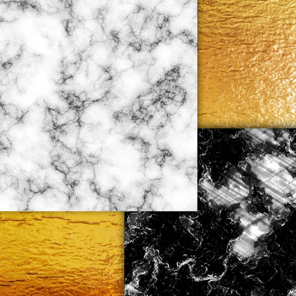 Trendy design template with marble and gold foil textures.