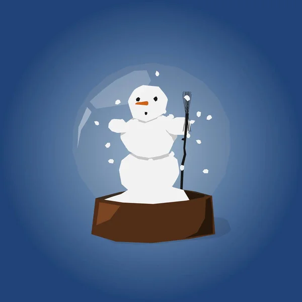 Een Sneeuwbol Met Winter Landschap — Stockfoto
