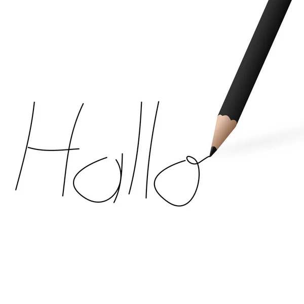 Schrijf Een Duitse Hello Met Pen — Stockfoto