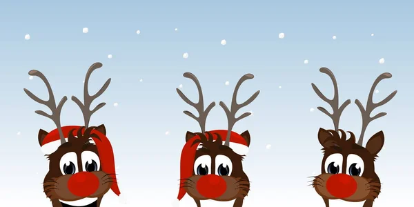 Rudolf Red Nose Reindeers — Stockfoto