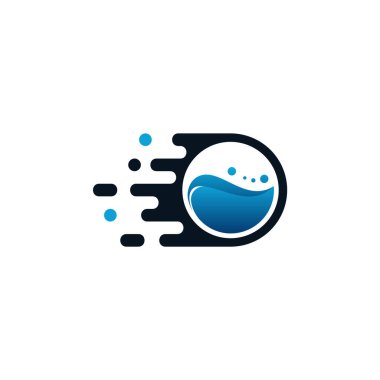 Hızlı Temizleme logosu konsept vektörü, Temizlik Hizmeti logosu, Spreyli logo tasarımı