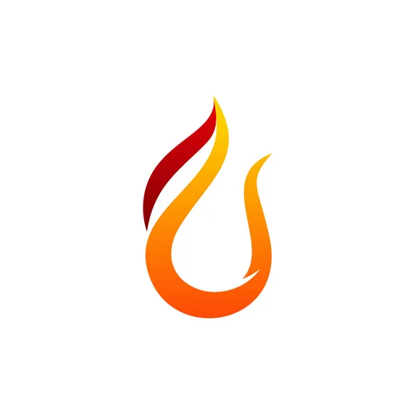 Feuer Flamme Logo Design Vektor Vorlage Vektor — Stockvektor