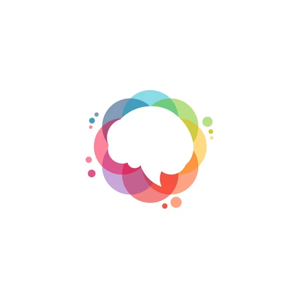 Разноцветный Вектор Логотипа Brainstorm Шаблон Логотипа Дождя Концепция Дизайна Логотип — стоковый вектор