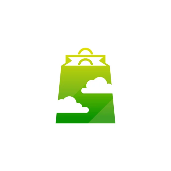 Cloud Store Logo Conçoit Vecteur Modèle Conception Logo Boutique Ligne — Image vectorielle