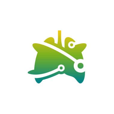 Ciğerler sağlık logo şablonu, akciğer logosu vektör dizayn eden akciğer bakımı