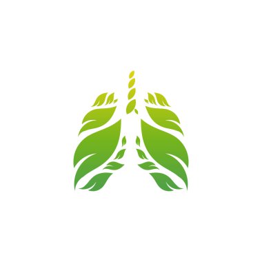 Green Lung care logo tasarım vektörü, Eko Ciğerler logo konsept vektörü, Ciğerler Sağlık logo şablonu