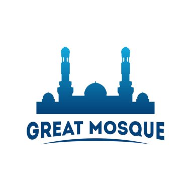 Cami silueti simge logo şablonu, Cami simgesi tasarım şablonu varyasyonu