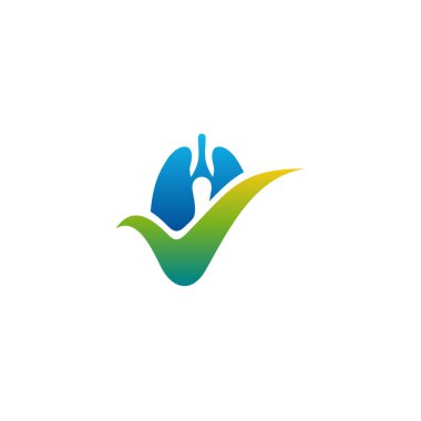 Ciğerler logo tasarımı konsept vektörü, sağlık akciğerleri logo şablonu, logo simgesi simgesi