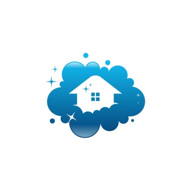 Clean House logosu tasarımı konsepti, Temizlik Servisi logosu sembolü