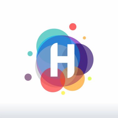 Soyut H Logosu konsept vektörü, Renkli H Harfi logosu tasarımları