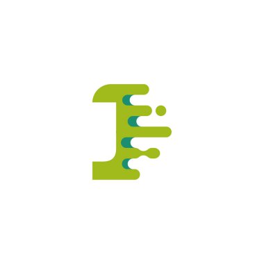 Hızlı Taşıma J İlk logo Vektörü, Teknoloji İşletmeleri ve Dijital logo şablonu