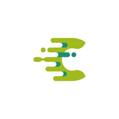 Hızlı Taşıma C İlk logo Vektörü, Teknoloji İşletmeleri ve Dijital logo şablonu