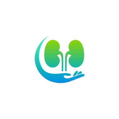 Böbrek Bakımı logosu konsept taşıyıcı tasarladı, Sağlık Böbreği logosu şablonu