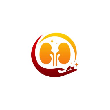 Böbrek Bakımı logosu konsept taşıyıcı tasarladı, Sağlık Böbreği logosu şablonu