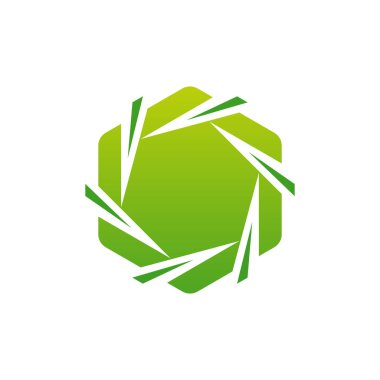 Çember Yeşil Tornado logosu izole, Soyut Kasırga Logosu Sembolü, Tayfun vektör çizimi