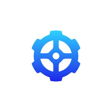 Mekanik Basit Vites Logosu şablon vektörü dizayn etti