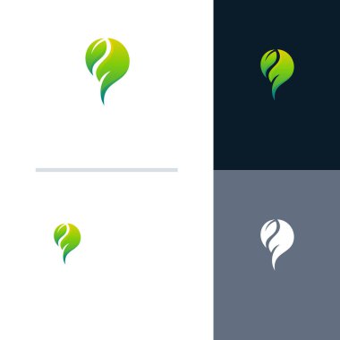 Doğa Noktası logosu konsept vektörü, Yeşil Yer logosu sembolü tasarladı