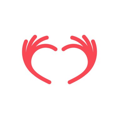 Basit Love Hand logosu taşıyıcı, ilgili logo şablonu dizayn etti