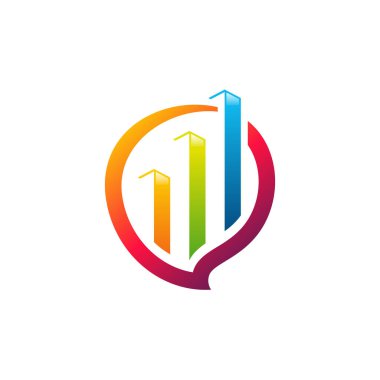 Danışma İstatistikleri logosu vektör tasarlar, Mali Danışmanlık logosu vektör dizayn eder