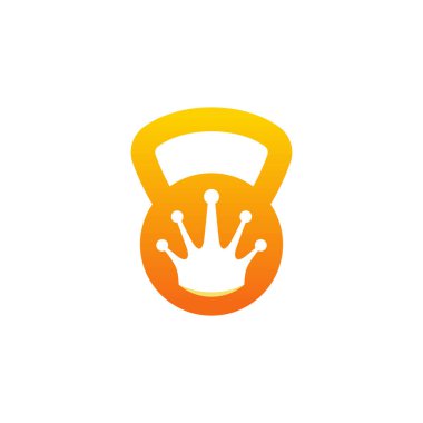 Fitness logosu vektör dizayn eder, King Gym logo vektör çizimi