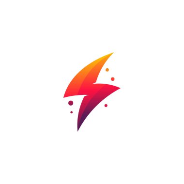 Modern Şimşek Yıldırımı logo tasarımları, Elektrik logosu şablonu, logo simgesi simgesi
