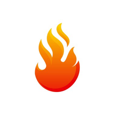 Modern Fire Flame logo tasarımları, Iconic Fire logo şablonu, logo simgesi simgesi