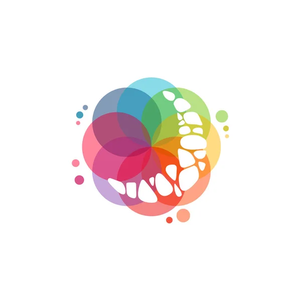 Вектор Логотипа Colorful Moon Шаблон Логотипа Dream Stone Концепция Дизайна — стоковый вектор