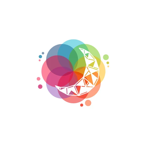 Renkli Logo Vektörü Rüya Taşı Logo Tasarımı Şablon Tasarım Konsepti — Stok Vektör